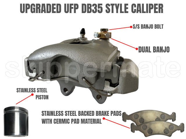 UFP DB35 STYLE UPGRADED CALIPER (STAINLESS STEEL BACKED PADS)